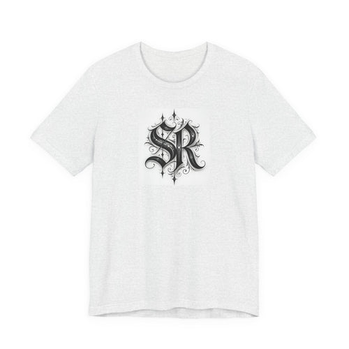 SR Monogram T-Shirt — Ornate Gothic Initials Tee